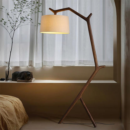 Umahi Floor Lamp L 39.7″ x H 67.3″ / L 101cm x H 171m / Walnut & White / US plug Floor lamp