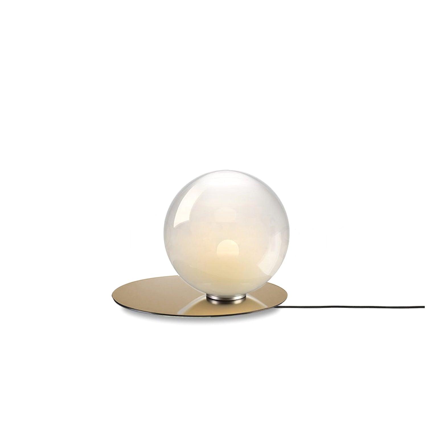 Umbra Table Lamp Dia 13.8″ x H 11″ / Dia 35cm x H 28cm / Sand Nickel & White / US Plug Table lamp