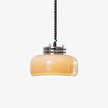 Ebb Pendant Lamp Dia 13.8″ x H 9.4″ / Dia 35cm x H 24cm / Chrome & Light brown Pendant light