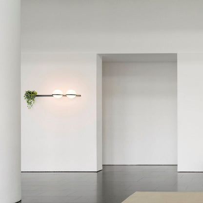 Palma Double Horizontal LED Wall Sconce with Planter