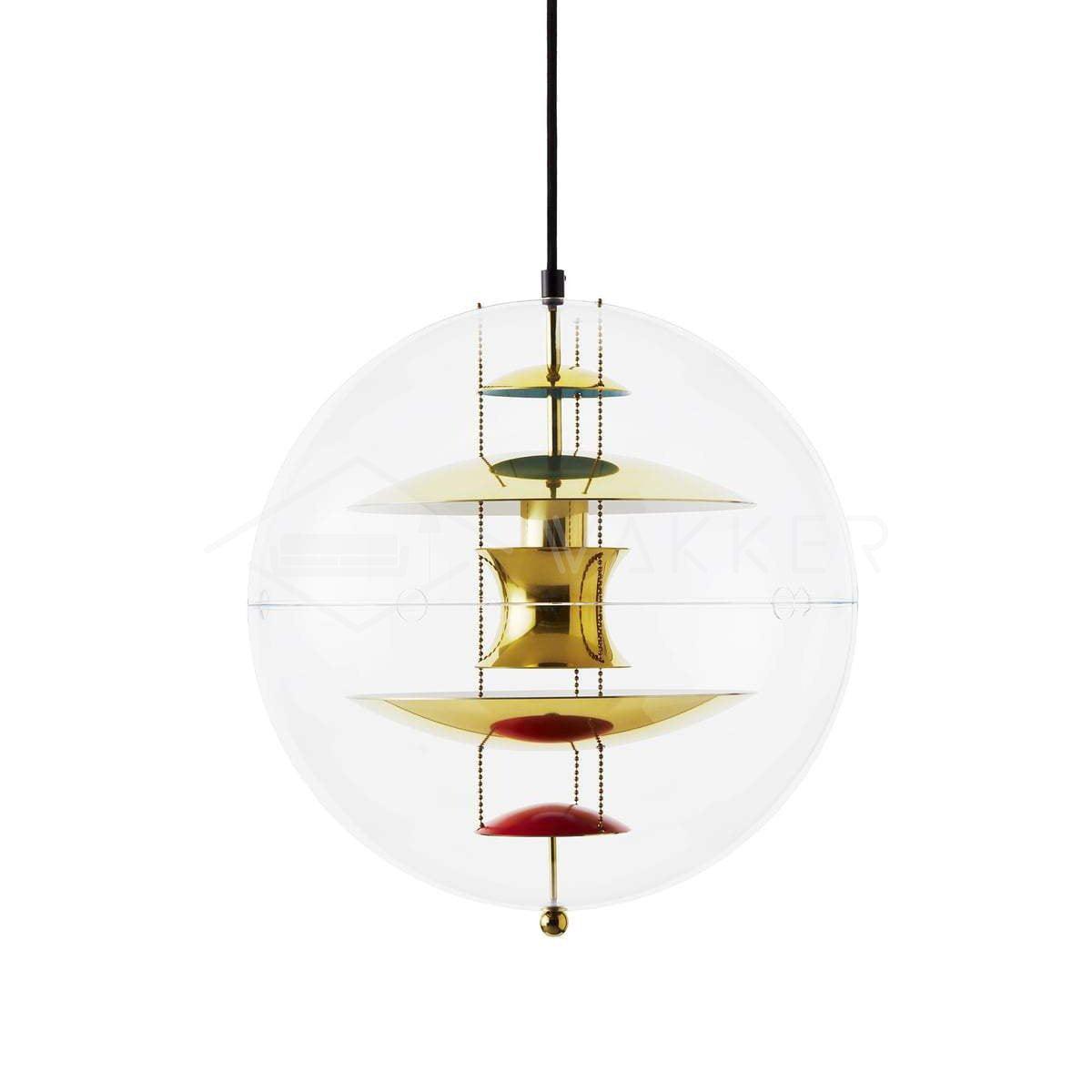 Round Sphere Pendant Lamp ? 15.8″ x H 15.8″ / Dia 40cm x H 40cm / Gold Pendant light