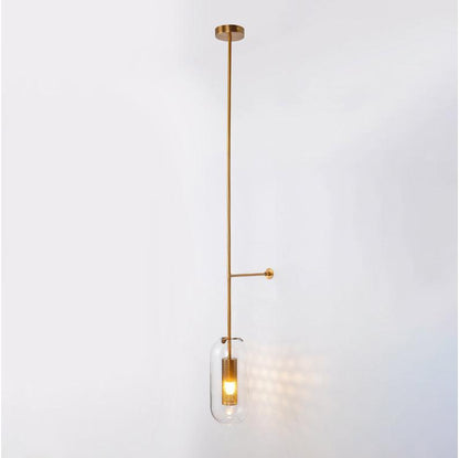Vadim Wall Lamp L 9.8″ x H 66.9″ / L 25cm x 170cm / Gold & Clear Wall lamp