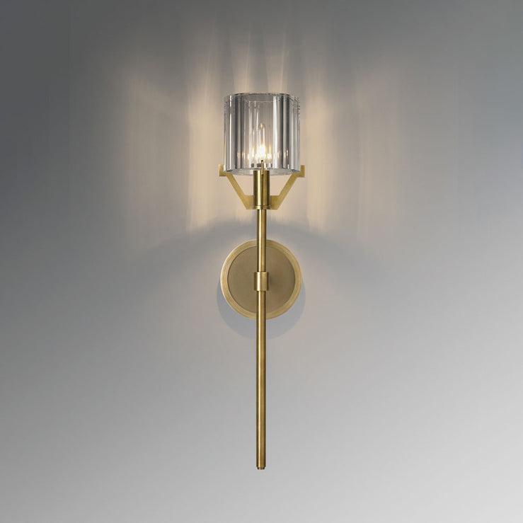 Valdampierre Sconce W 4.7″ x D 5″ x H 22’’ / W 12cm x D 18cm x H 56cm / Brass & Clear 灯具