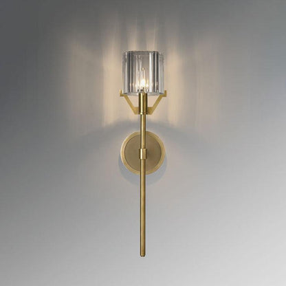 Valdampierre Sconce W 4.7″ x D 5″ x H 22’’ / W 12cm x D 18cm x H 56cm / Brass & Clear 灯具