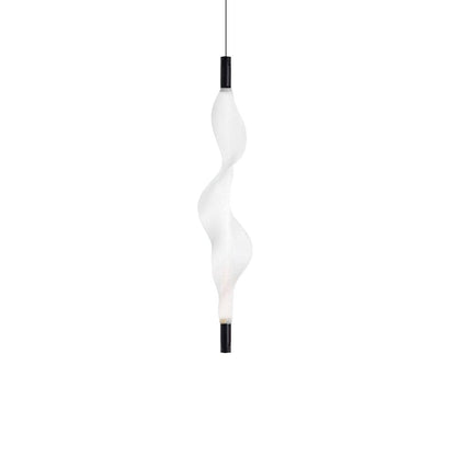 Vapour Pendant Light Vertical L 7.1″ x H 38.6″ / L 18cm x H 98cm / White & Black / Warm Light Pendant light