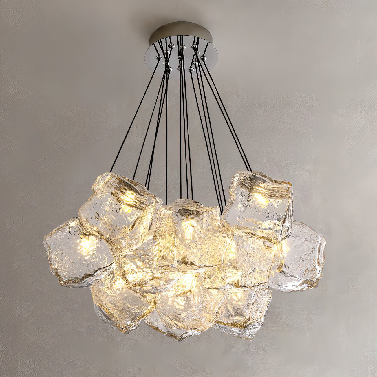 Vasare Chandelier 13 heads ? 23.6″ x H 59″ / Clear Glass Chandelier