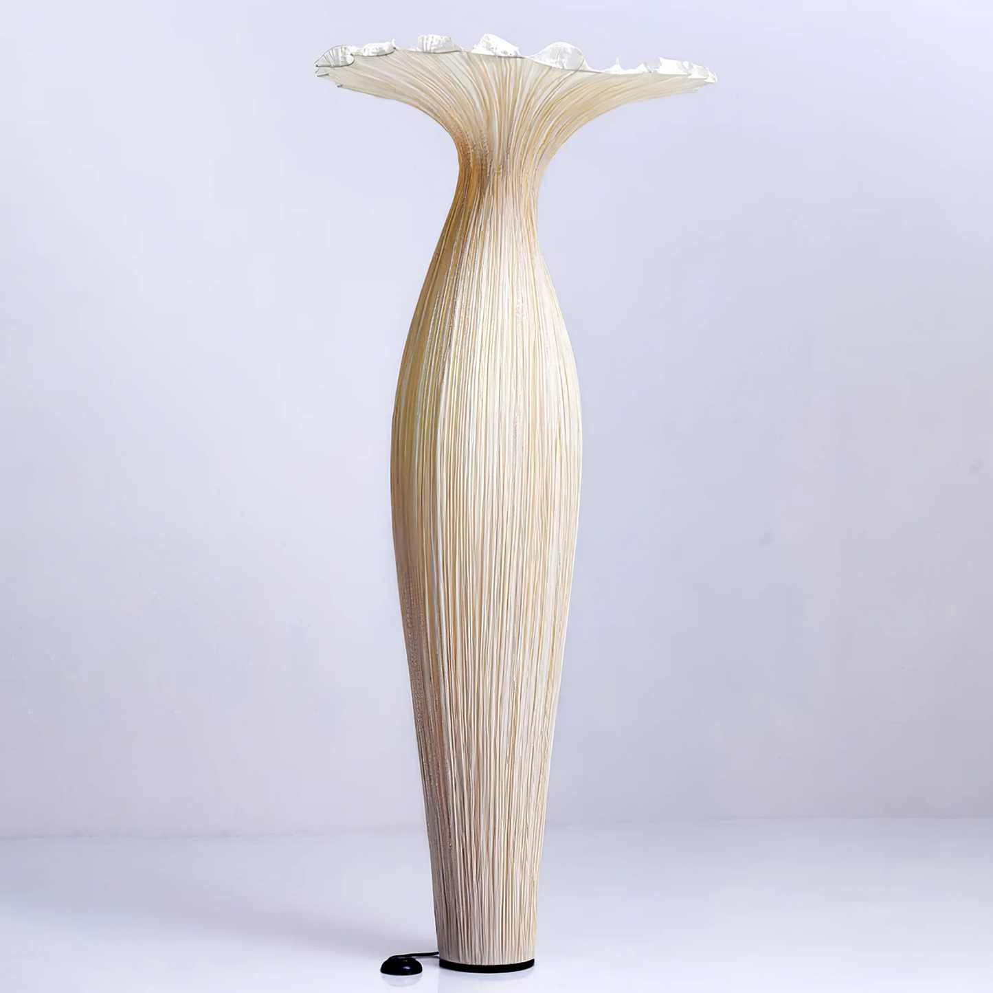Vase Fabric Floor Lamp Dia 19.7″ x H 43.3″ / Dia 50cm x H 110cm / Beige / US Plug Floor lamp