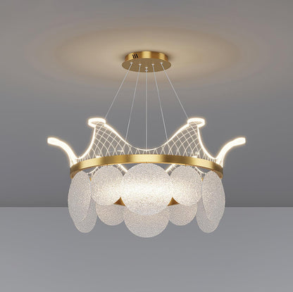 Vassar Crown Chandelier ? 27.5″ x H 14.9″/ Dia 70cm x H 38cm / Gold / Warm White Chandelier