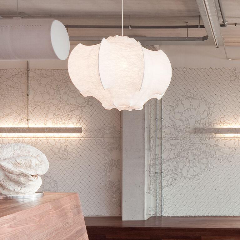 Veil Cocoon Pendant Lamp ? 26.8″ x H 19.3″ / Dia 68cm x H 49cm / White Pendant light