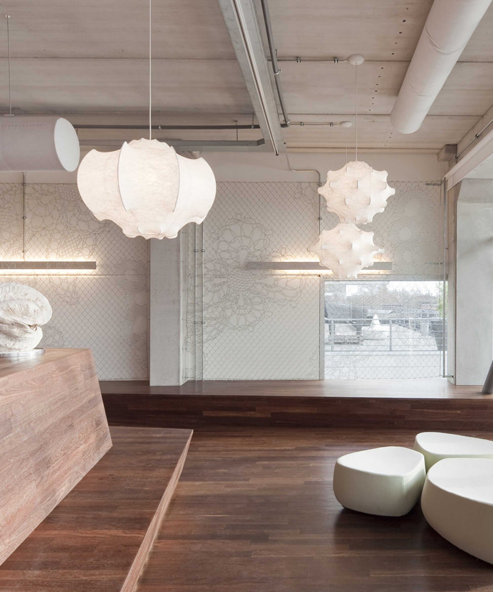 Veil Cocoon Pendant Lamp ? 26.8″ x H 19.3″ / Dia 68cm x H 49cm / White Pendant light