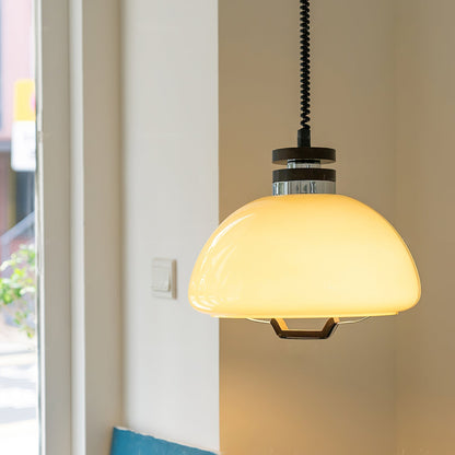 Vela Pudding Pendant Light Dia 15.7″ x H 12.5″ / Beige Pendant light