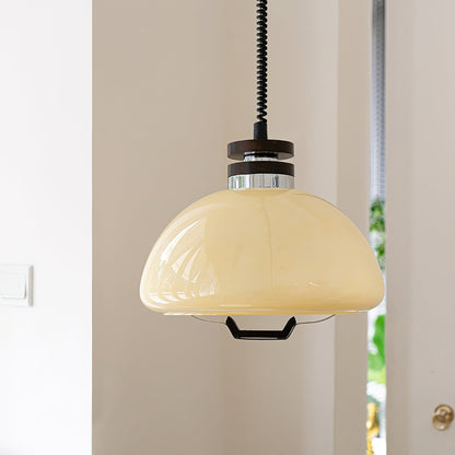 Vela Pudding Pendant Light Dia 15.7″ x H 12.5″ / Beige Pendant light