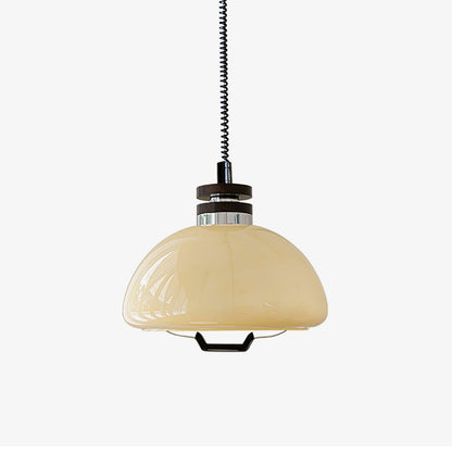 Vela Pudding Pendant Light Dia 15.7″ x H 12.5″ / Beige Pendant light