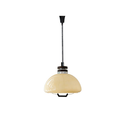 Vela Pudding Pendant Light Dia 15.7″ x H 12.5″ / Beige Pendant light