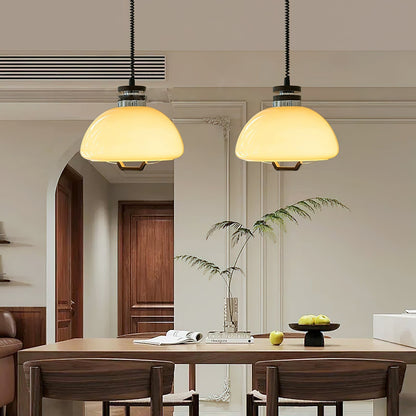 Vela Pudding Pendant Light Dia 15.7″ x H 12.5″ / Beige Pendant light