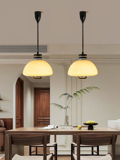 Vela Pudding Pendant Light Dia 15.7″ x H 12.5″ / Beige Pendant light