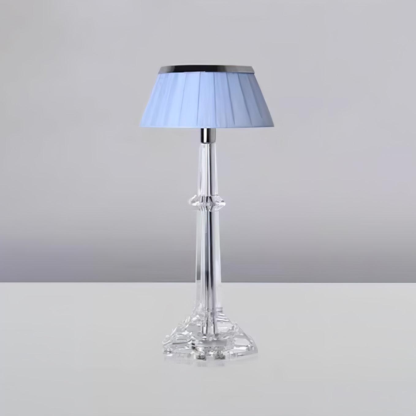 Versailles Table Lamp Dia 5.9″ x H 13.8″ / Dia 15cm x H 35cm / Chrome & Clear & Blue / US Plug Table lamp