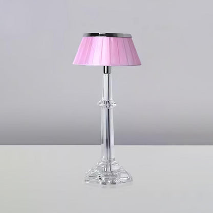 Versailles Table Lamp Dia 5.9″ x H 13.8″ / Dia 15cm x H 35cm / Chrome & Clear & Pink / US Plug Table lamp