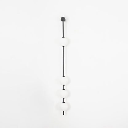 Vertical Balls Wall Lamp 4 Lamps: Dia 4.7″ x H 51.2″ / Dia 12cm x H 130cm / Black & Plastic Ball / Warm White Wall lamp