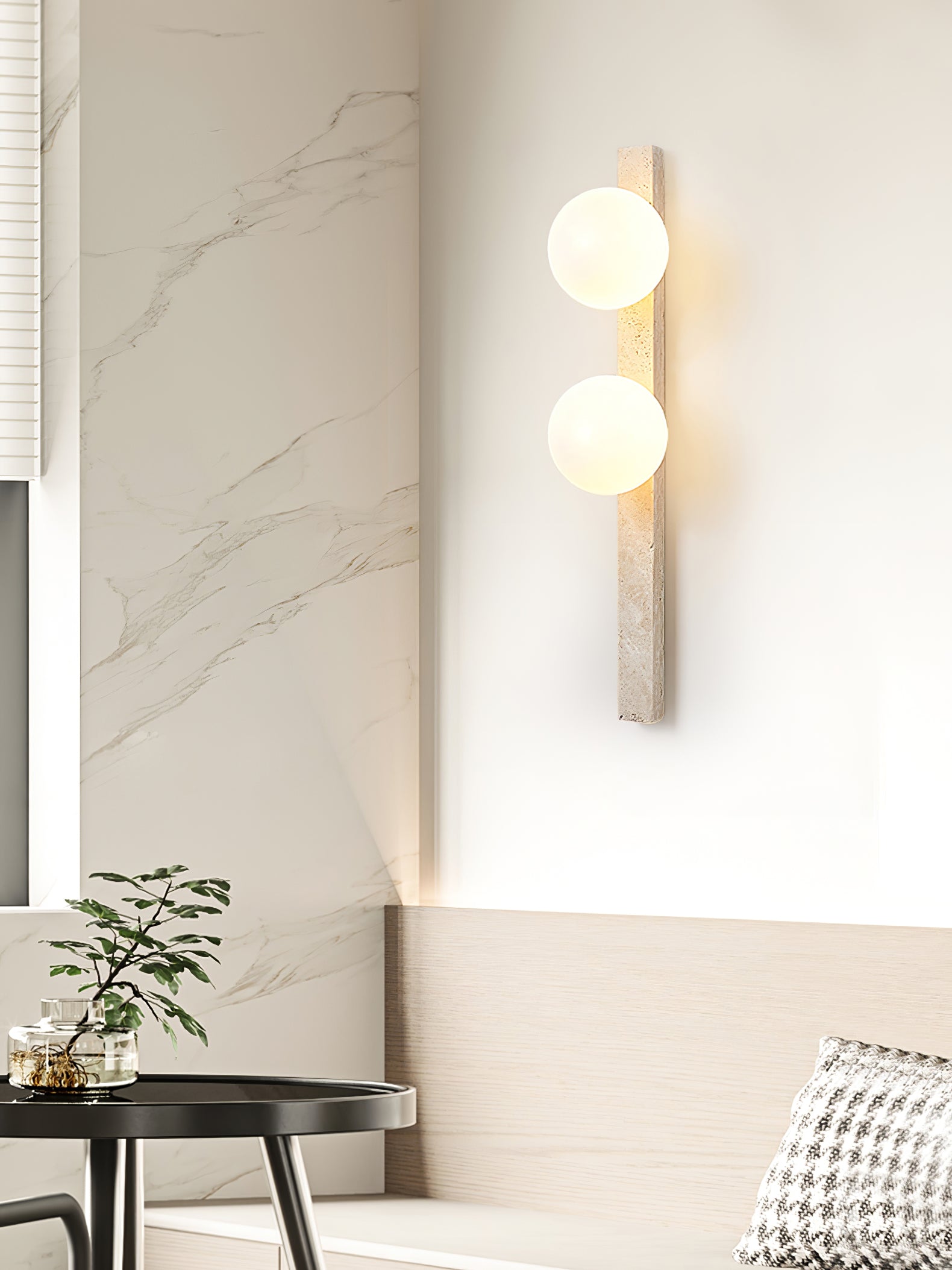 Vertical Travertine Wall Sconce 1001 Wall lamp