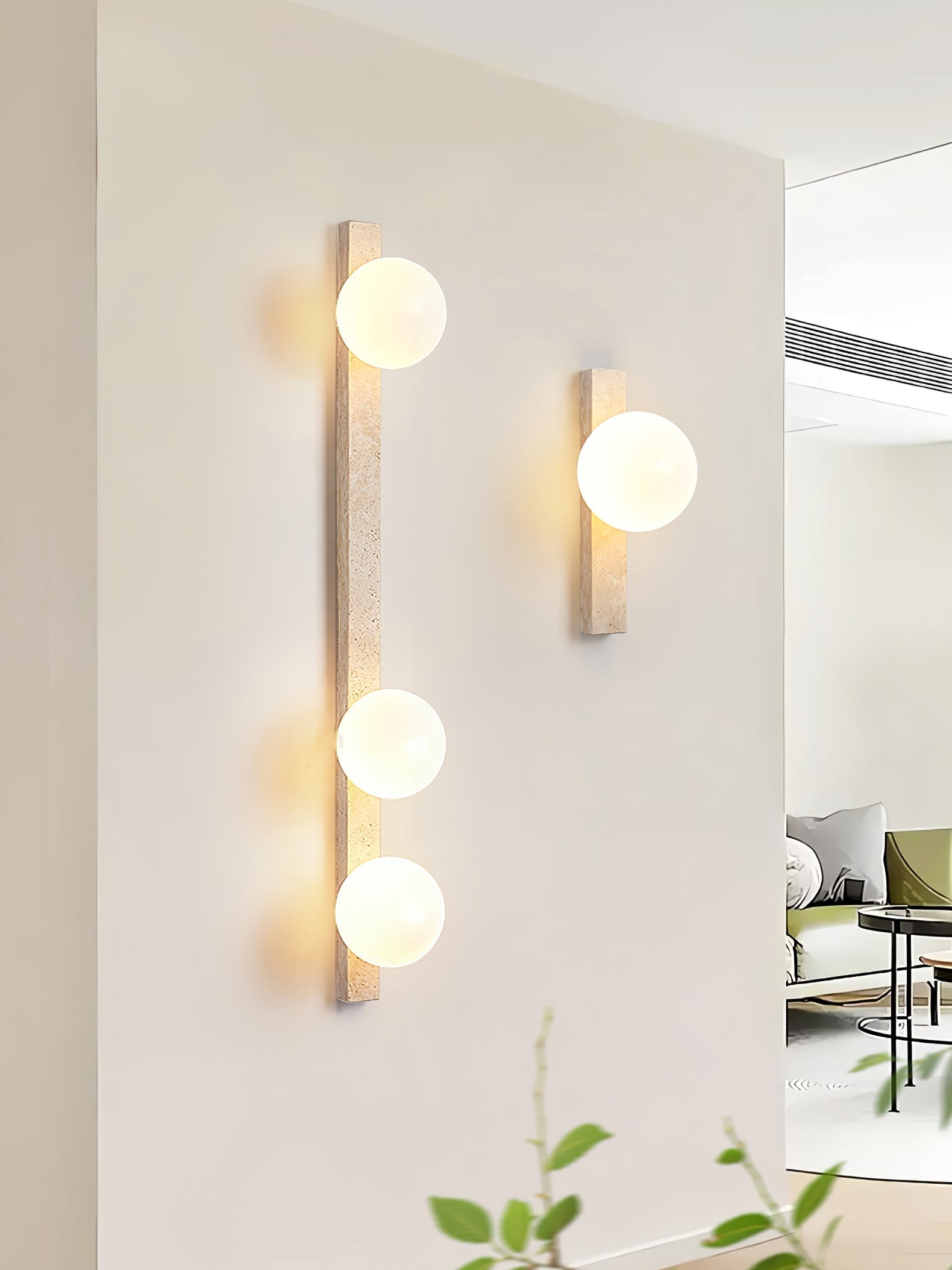 Vertical Travertine Wall Sconce 1001 Wall lamp