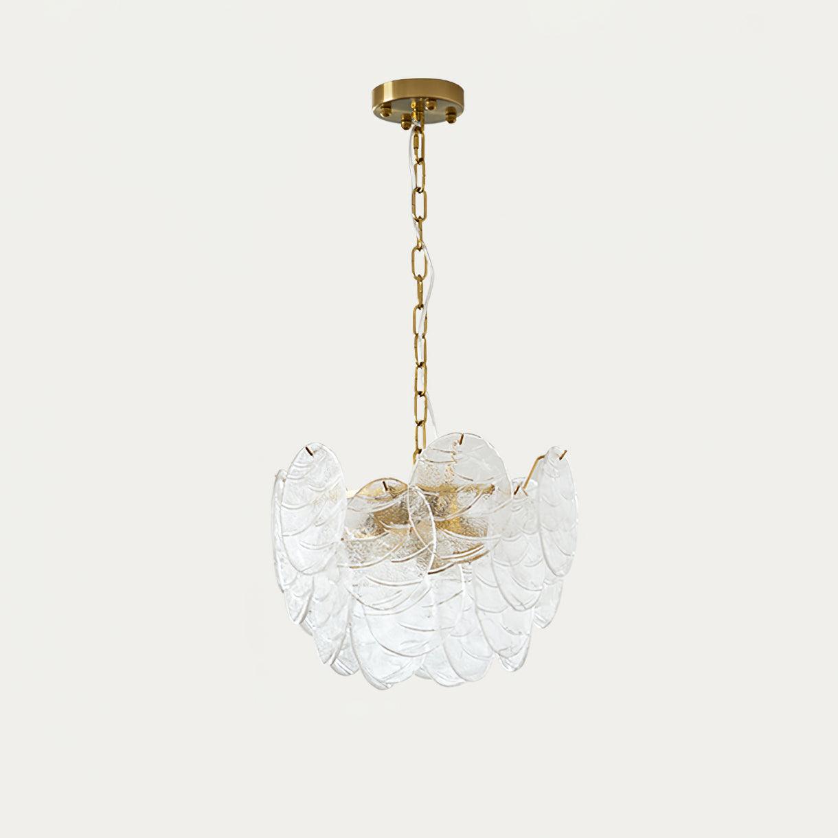 Victorian Disc Chandelier Dia 15.7″ x H 10.6″ / Dia 40cm x H 27cm / Gold & Clear Chandelier