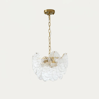 Victorian Disc Chandelier Dia 15.7″ x H 10.6″ / Dia 40cm x H 27cm / Gold & Clear Chandelier