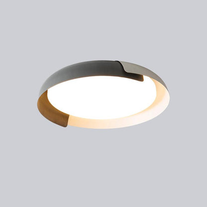 Vikaey Ceiling Light Dia 18.1″ x H 3.9″ / Dia 46cm x H 10cm / White & Grey / Warm Light Ceiling lamp
