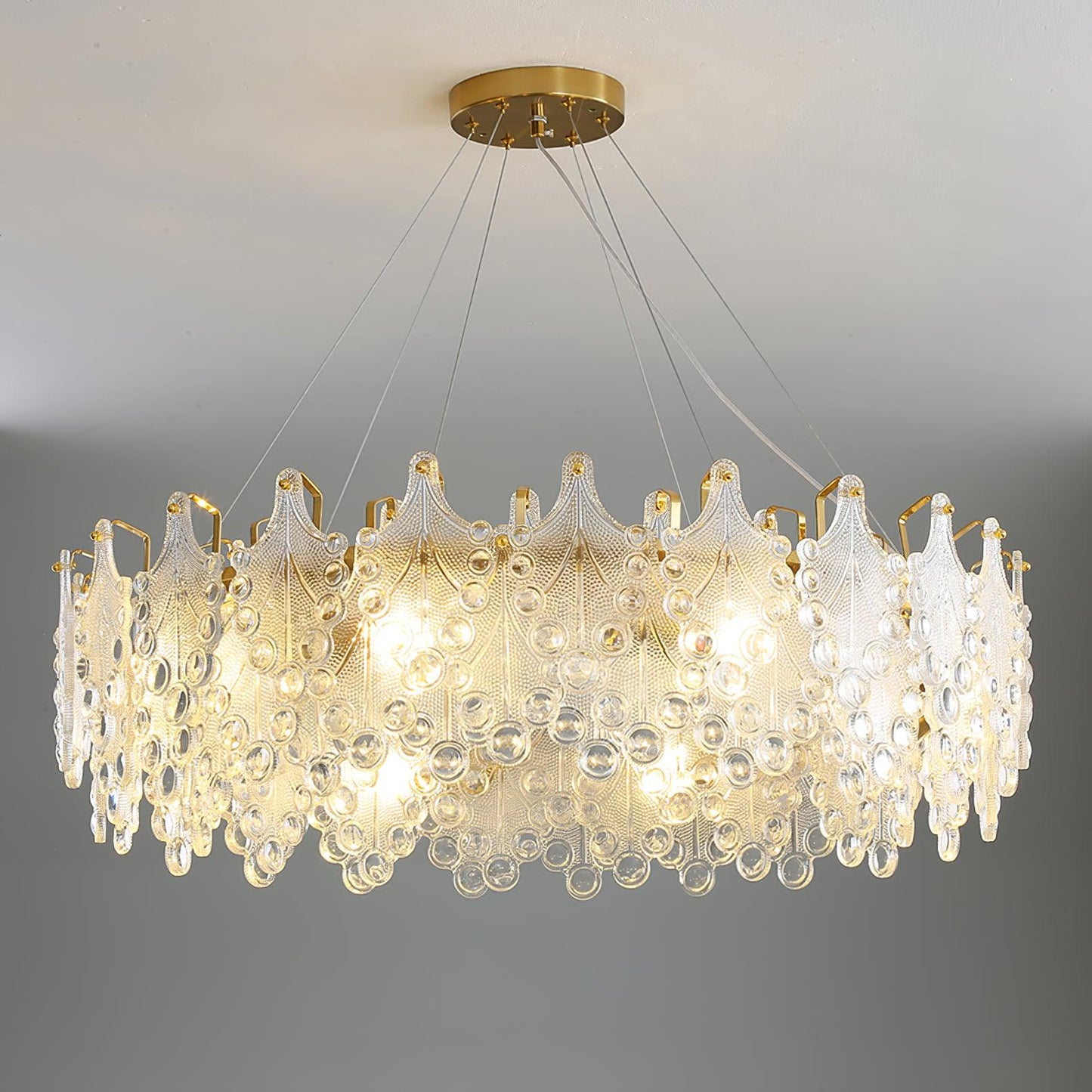 Vilary Chandelier Φ 39.4″ x H 9.4″ / Dia 100cm x H 24cm / Gold Chandelier