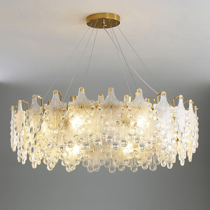 Vilary Chandelier Φ 39.4″ x H 9.4″ / Dia 100cm x H 24cm / Gold Chandelier