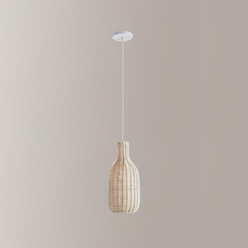 Vintage Rattan Pendant Lamp Dia 6.7″ x H 15″ / Dia 17cm x H 38cm / Rattan Pendant light