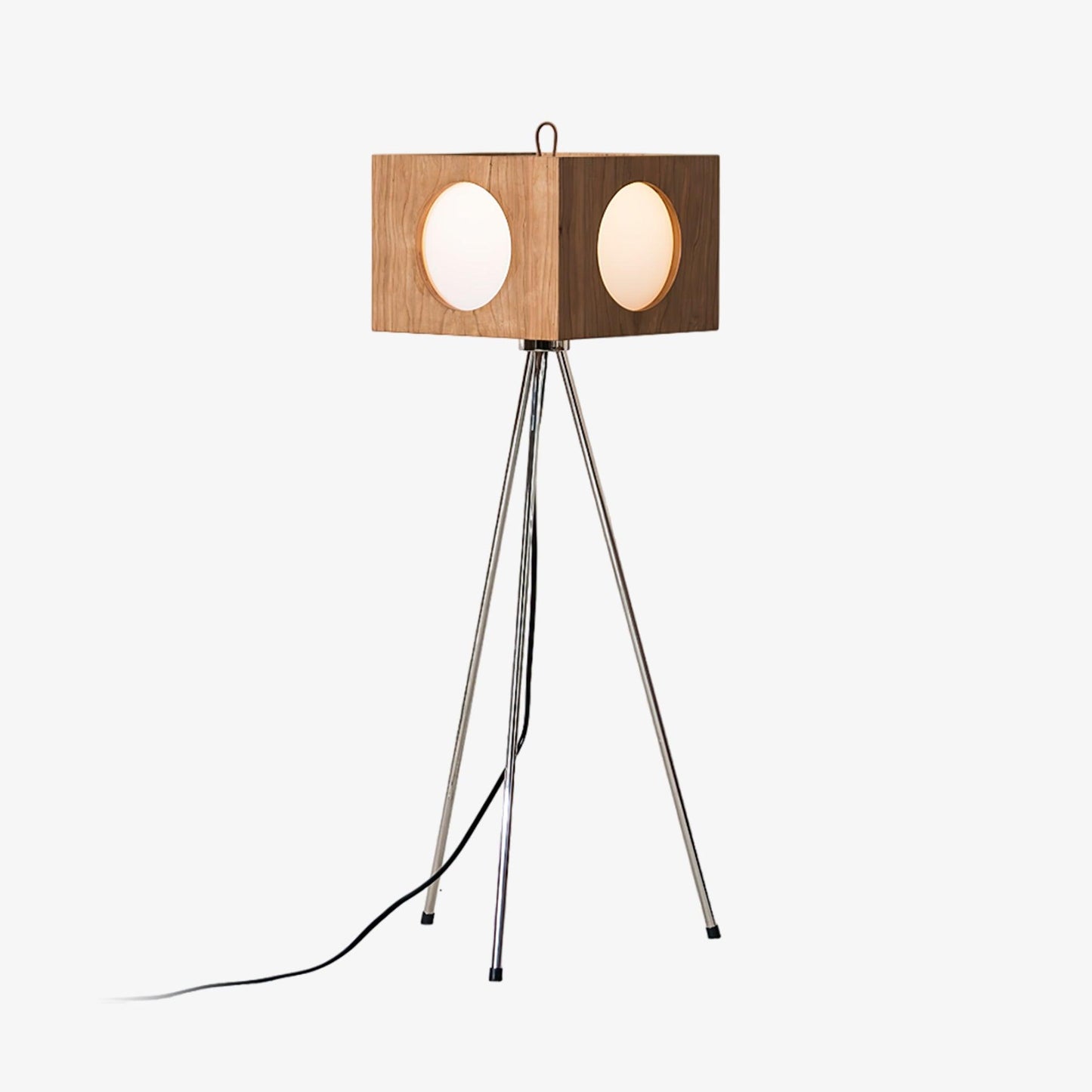Vintage Tripod Camera Floor Lamp L 19.7″ x W 16.5″ x H 39.4″ / L 50cm x W 42cm x H 100cm (Plastic lamp base) / Cherry