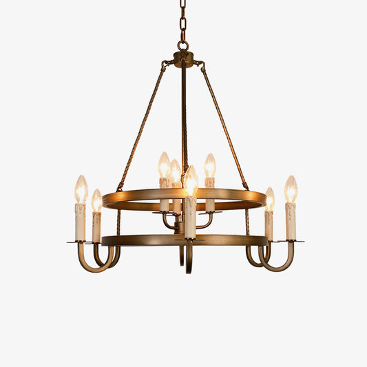 Vintage Voyager Chandelier Dia 27.6″ x H 26.8″ / Dia 70cm x H 68cm / Bronze Chandelier