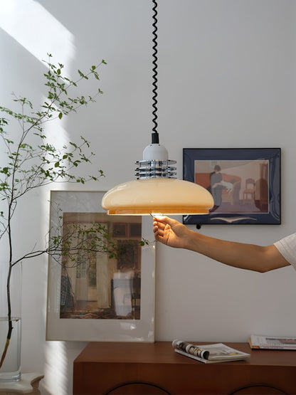 Vistosi Pendant Lamp Dia 13.8″ x H 9.8″ / Dia 35cm x H 25cm / Chrome & Orange gradient Pendant light
