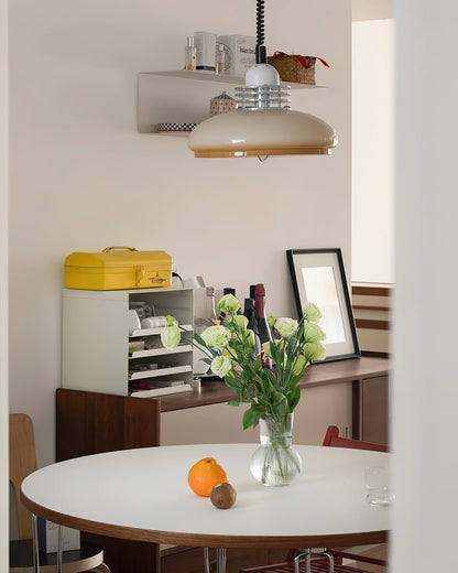 Vistosi Pendant Lamp Dia 13.8″ x H 9.8″ / Dia 35cm x H 25cm / Chrome & Orange gradient Pendant light