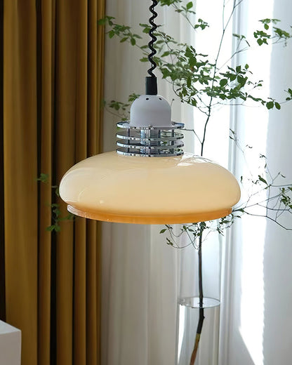 Vistosi Pendant Lamp Dia 13.8″ x H 9.8″ / Dia 35cm x H 25cm / Chrome & Orange gradient Pendant light