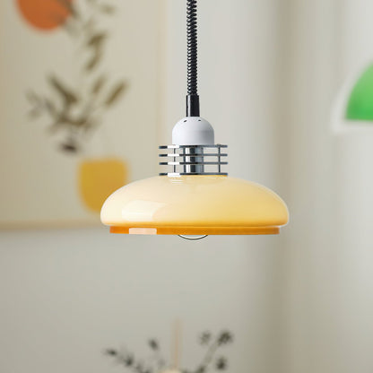 Vistosi Pendant Lamp Dia 13.8″ x H 9.8″ / Dia 35cm x H 25cm / Chrome & Orange gradient Pendant light