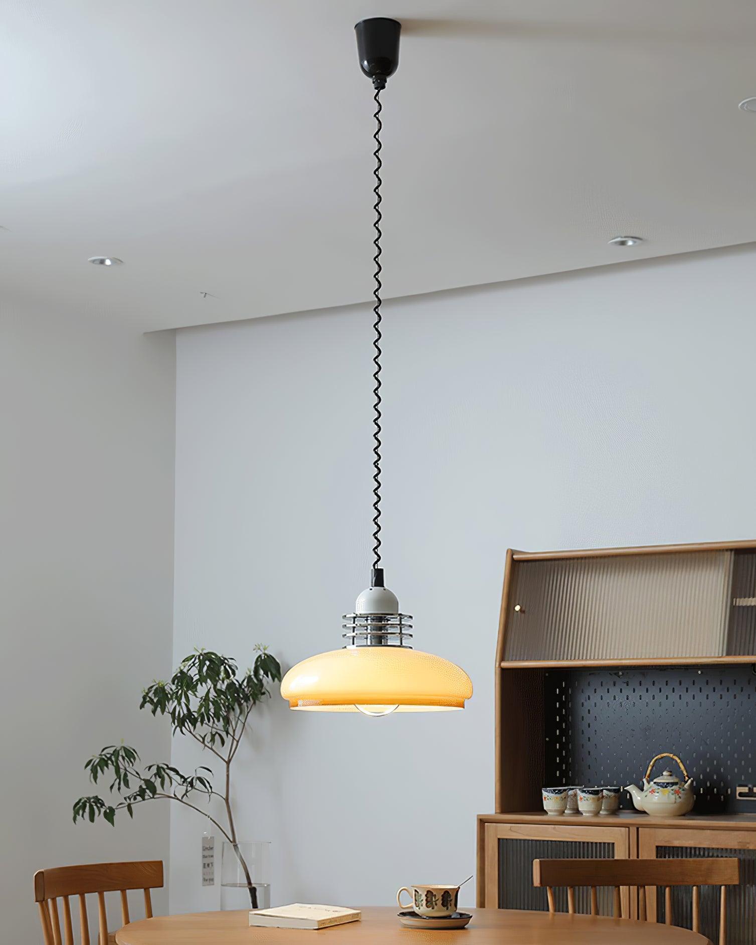 Vistosi Pendant Lamp Dia 13.8″ x H 9.8″ / Dia 35cm x H 25cm / Chrome & Orange gradient Pendant light