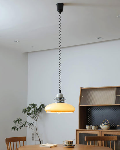 Vistosi Pendant Lamp Dia 13.8″ x H 9.8″ / Dia 35cm x H 25cm / Chrome & Orange gradient Pendant light