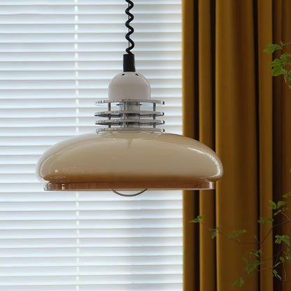 Vistosi Pendant Lamp Dia 13.8″ x H 9.8″ / Dia 35cm x H 25cm / Chrome & Orange gradient Pendant light