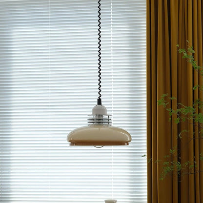 Vistosi Pendant Lamp Dia 13.8″ x H 9.8″ / Dia 35cm x H 25cm / Chrome & Orange gradient Pendant light