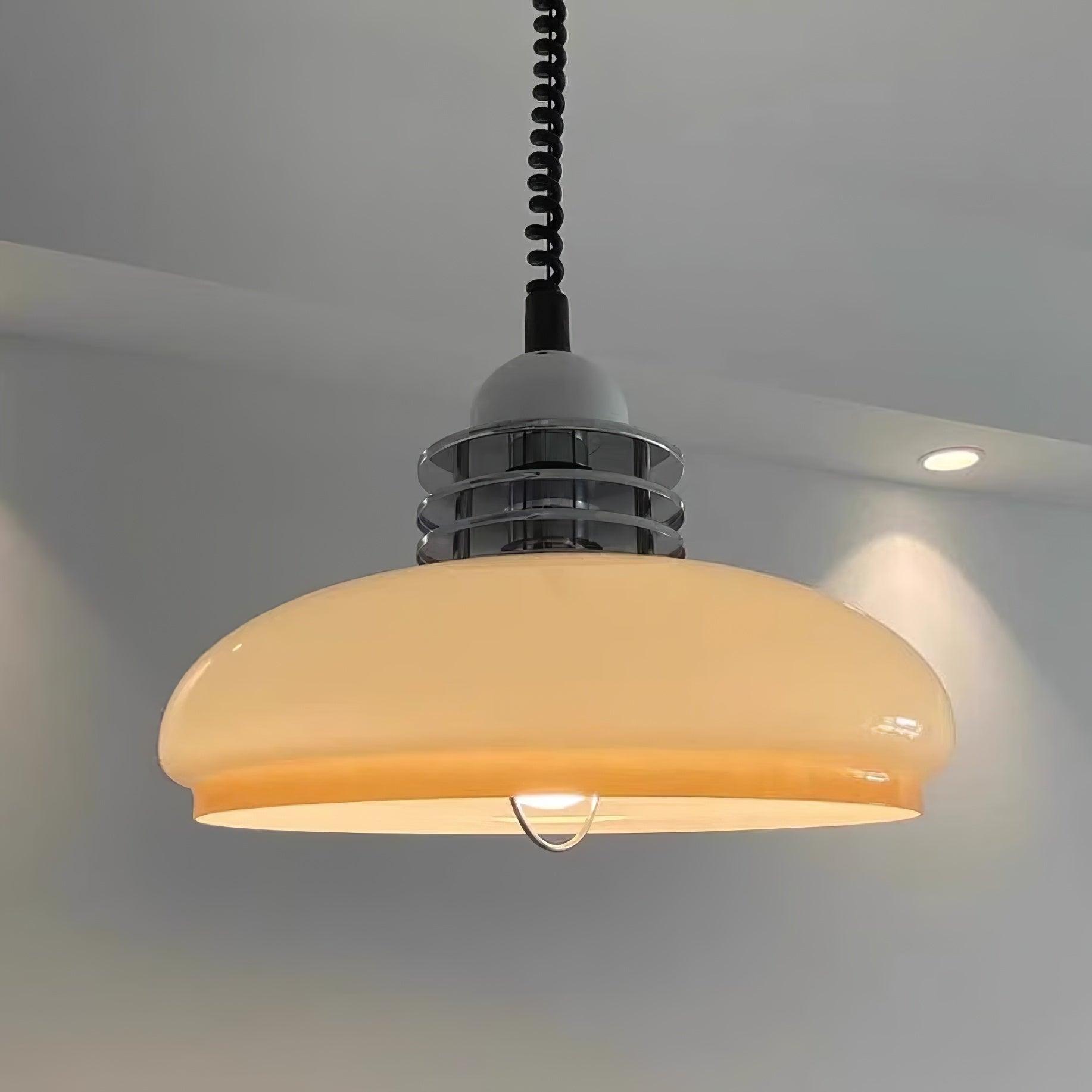 Vistosi Pendant Lamp Dia 13.8″ x H 9.8″ / Dia 35cm x H 25cm / Chrome & Orange gradient Pendant light