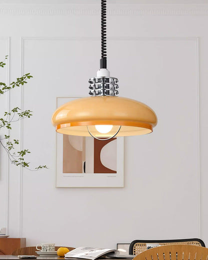 Vistosi Pendant Lamp Dia 13.8″ x H 9.8″ / Dia 35cm x H 25cm / Chrome & Orange gradient Pendant light