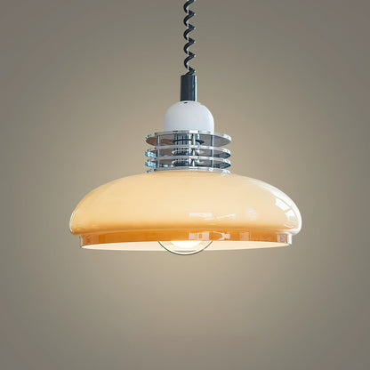 Vistosi Pendant Lamp Dia 13.8″ x H 9.8″ / Dia 35cm x H 25cm / Chrome & Orange gradient Pendant light