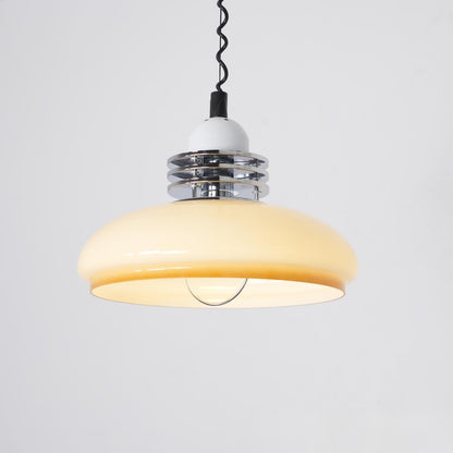 Vistosi Pendant Lamp Dia 13.8″ x H 9.8″ / Dia 35cm x H 25cm / Chrome & Orange gradient Pendant light