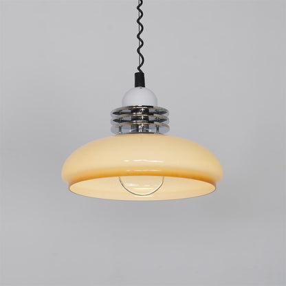 Vistosi Pendant Lamp Dia 13.8″ x H 9.8″ / Dia 35cm x H 25cm / Chrome & Orange gradient Pendant light