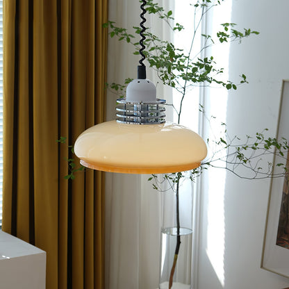 Vistosi Pendant Lamp Dia 13.8″ x H 9.8″ / Dia 35cm x H 25cm / Chrome & Orange gradient Pendant light
