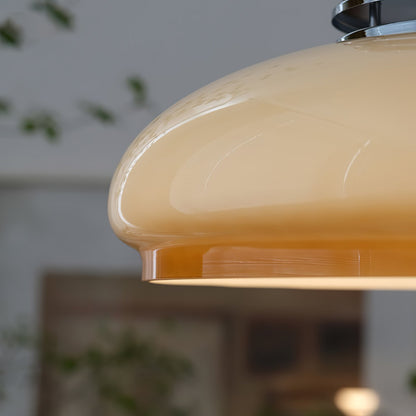 Vistosi Pendant Lamp Dia 13.8″ x H 9.8″ / Dia 35cm x H 25cm / Chrome & Orange gradient Pendant light