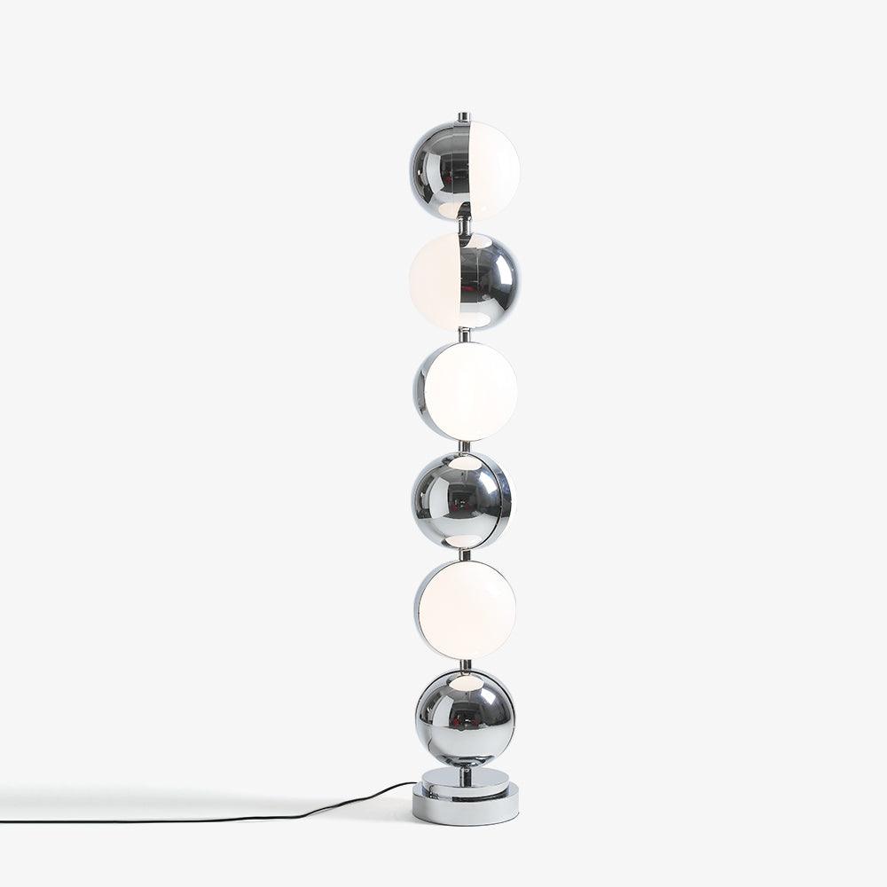 Vloer Floor Lamp Dia 24″ x H 47.2″ / Dia 22cm x H 146cm (Power: ~40W) / Chrome (Warm light) / US plug Floor lamp