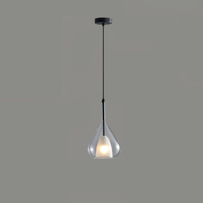 Vortex Glass Pendant Lamp ? 7.9″ x H 13.4″ / Dia 20cm x H 34cm / Black & Clear Pendant light